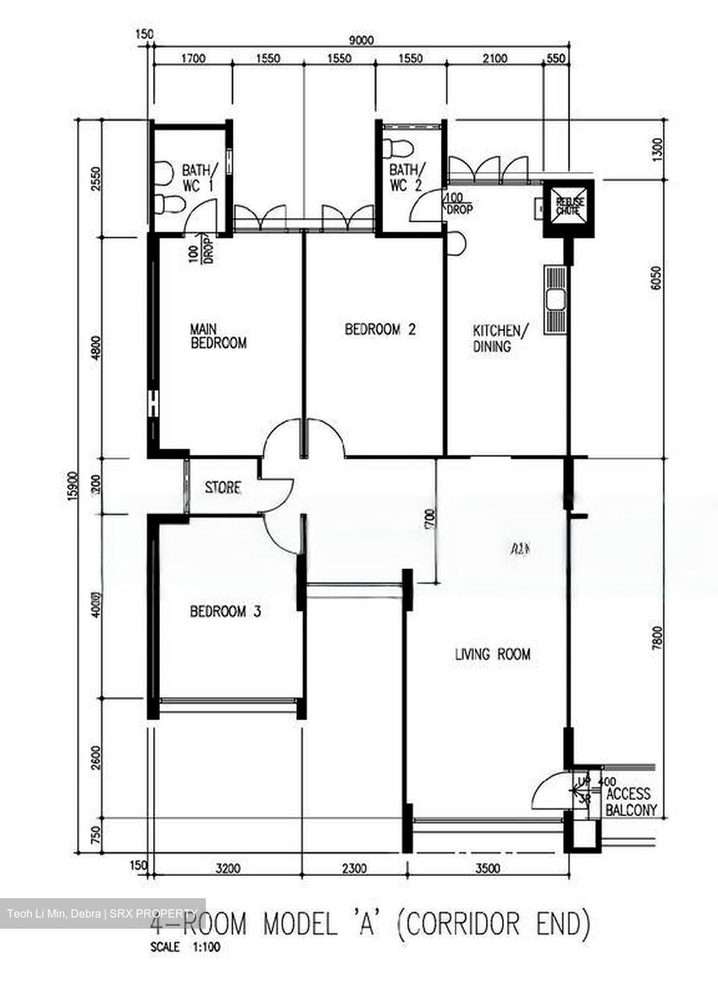 Blk 853 Tampines Ville (Tampines), HDB 4 Rooms #485527681